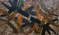 Dragon's Eye Abstract Painting, Acrylic on Canvas, 36x72 Inches, Unframed