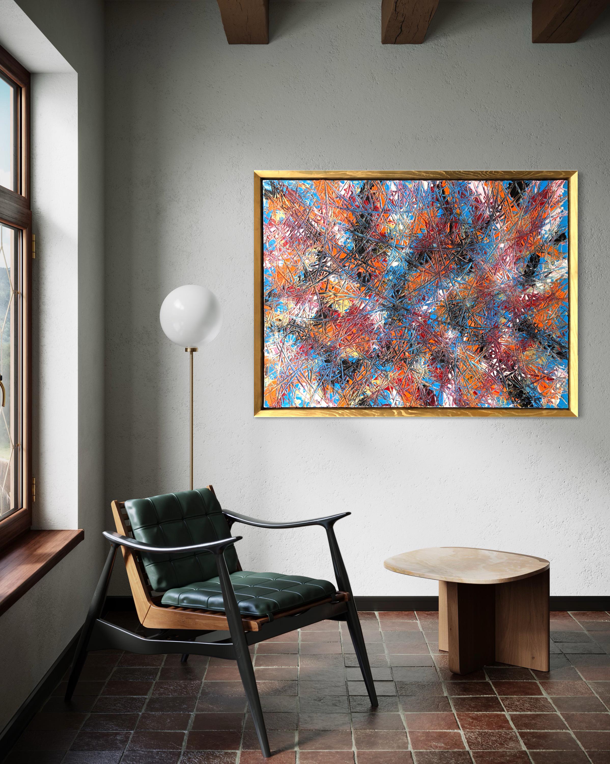 So I've Been Told By Troy Smith With Gilt Frame Fine Art Abstract Art For Sale 1