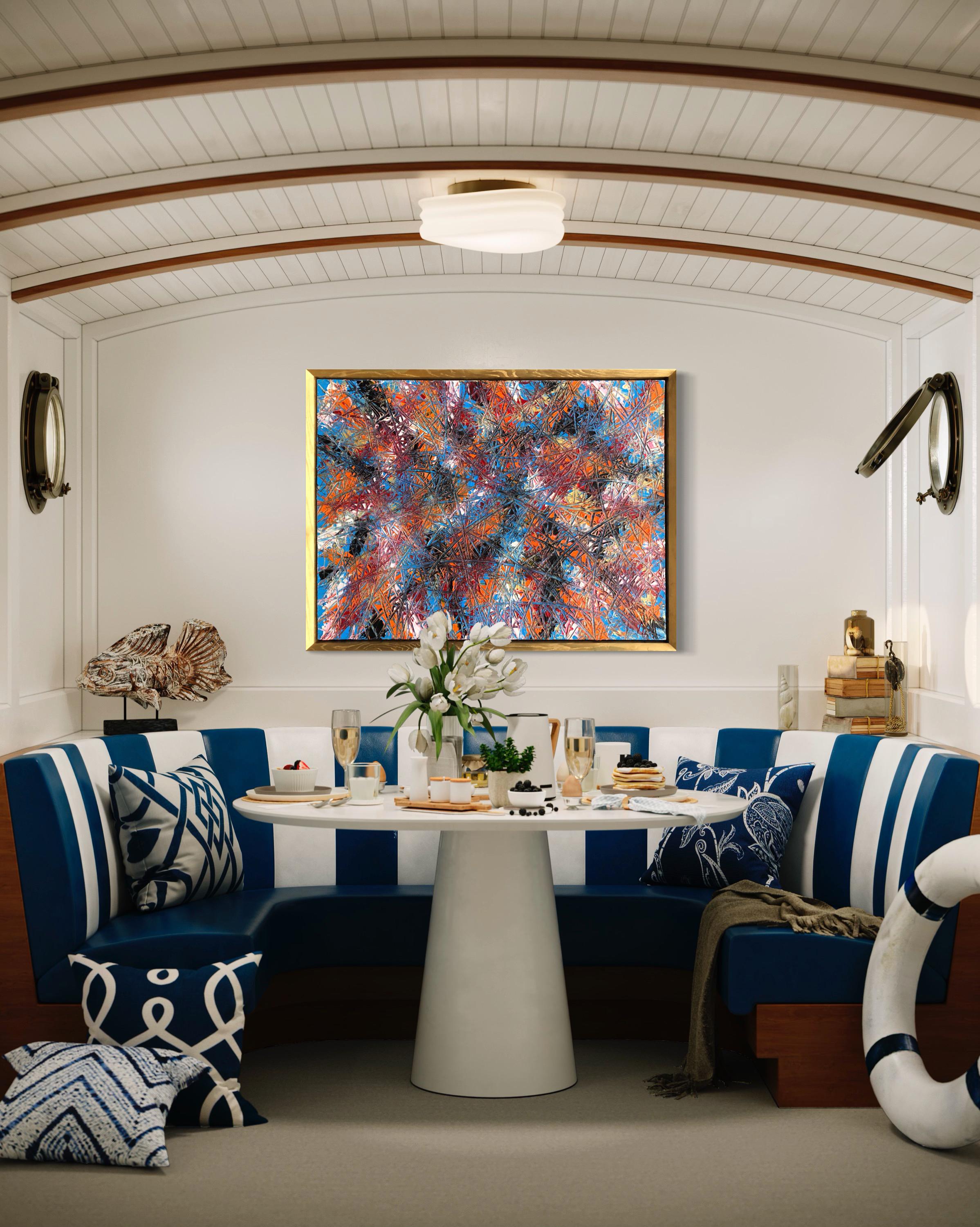 So I've Been Told By Troy Smith With Gilt Frame Fine Art Abstract Art For Sale 2