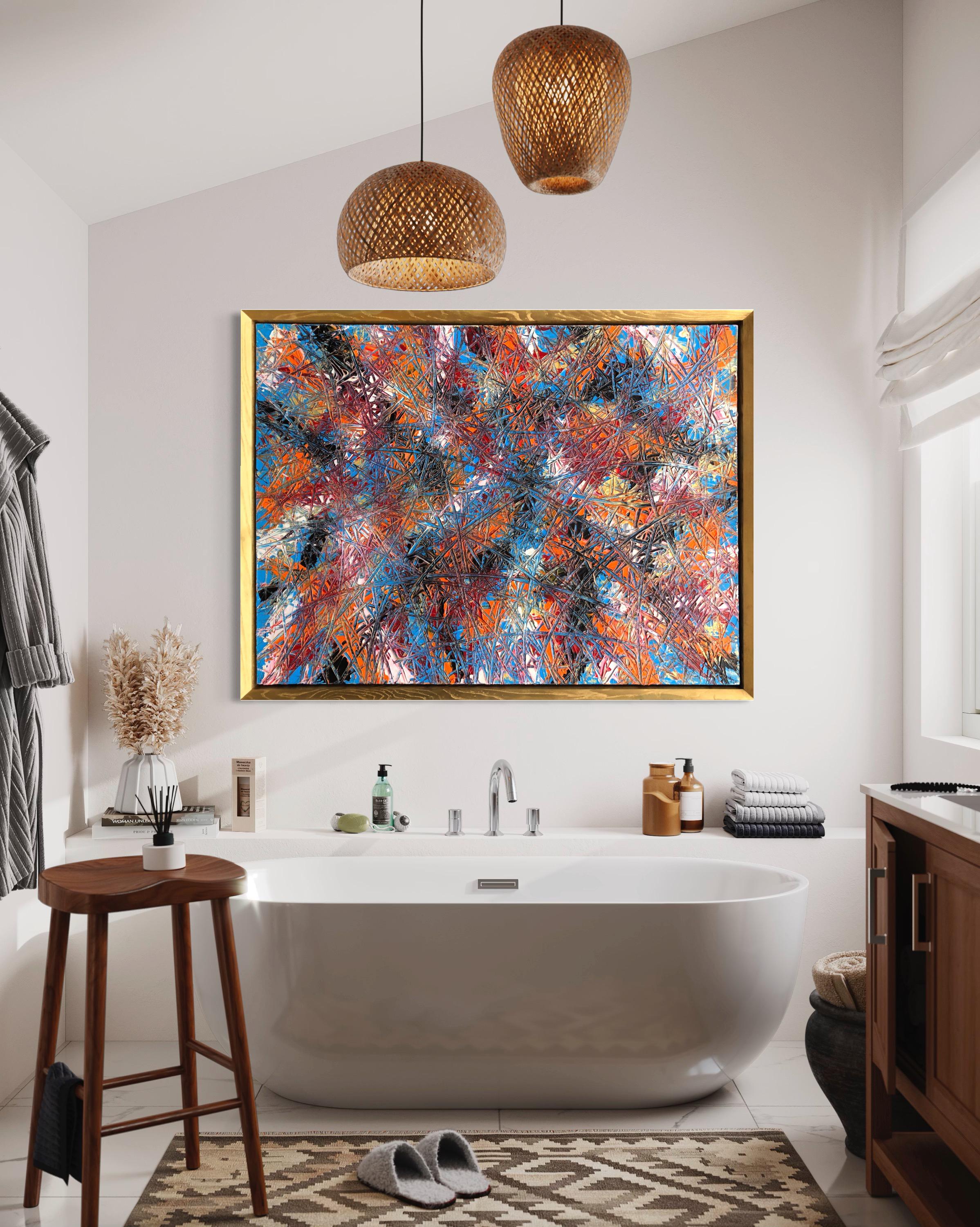 So I've Been Told By Troy Smith With Gilt Frame Fine Art Abstract Art For Sale 3
