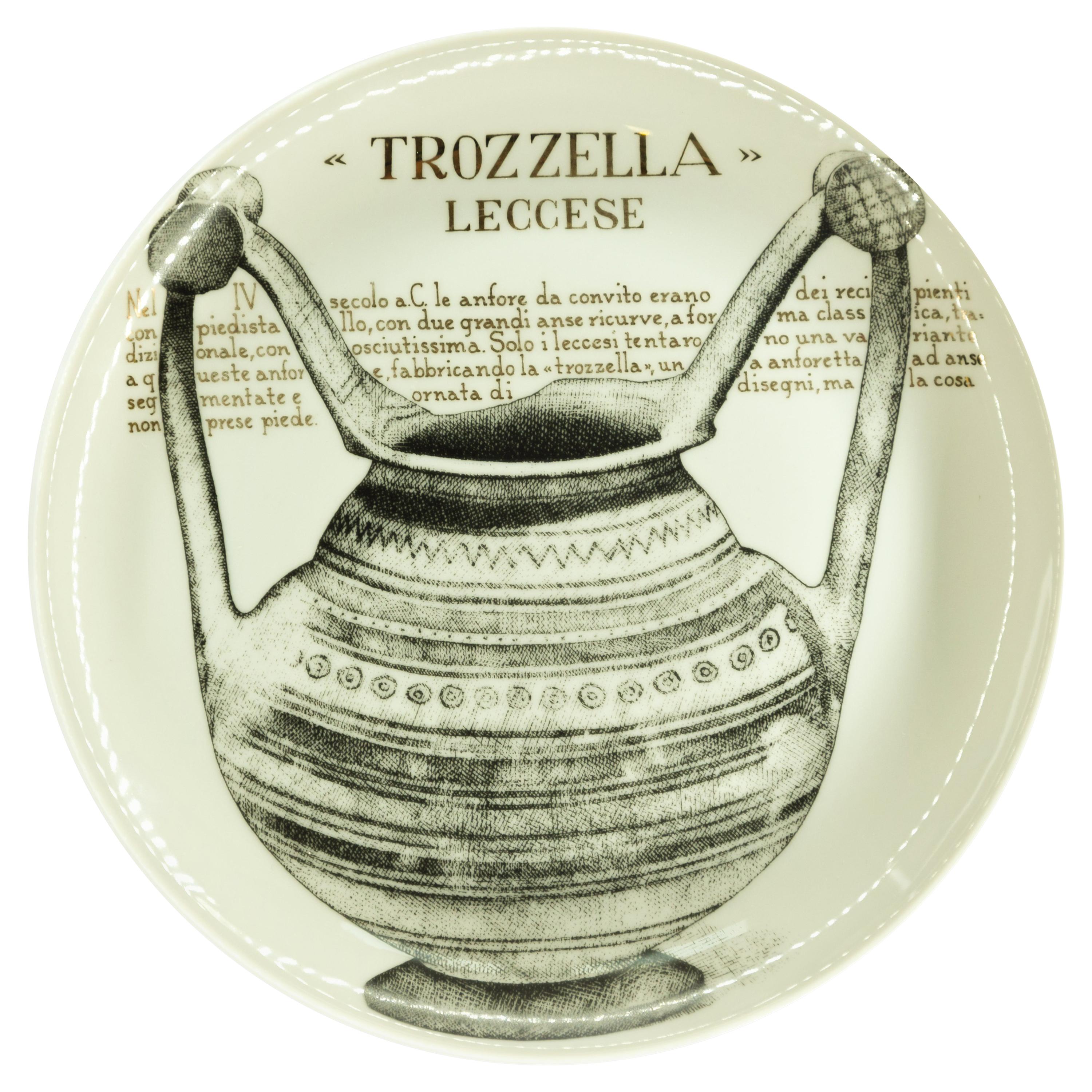 Trozzella Plate for Martini & Rossi, by P. Fornasetti, 1960s