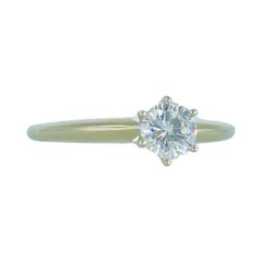 Tru-Joy Designer 0.40 Carat Round Diamond Engagement Ring 14k White Gold