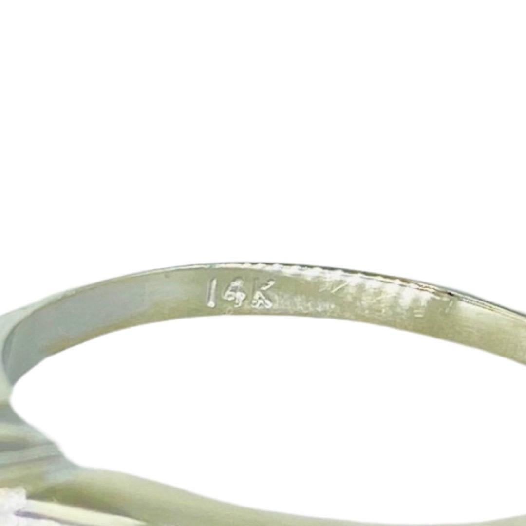 Round Cut Tru-Joy Designer 0.40 Carat Round Diamond Engagement Ring 14k White Gold For Sale