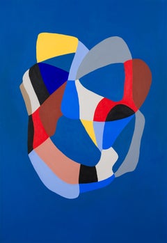 Criaturas. Composition abstraite Fond bleu
