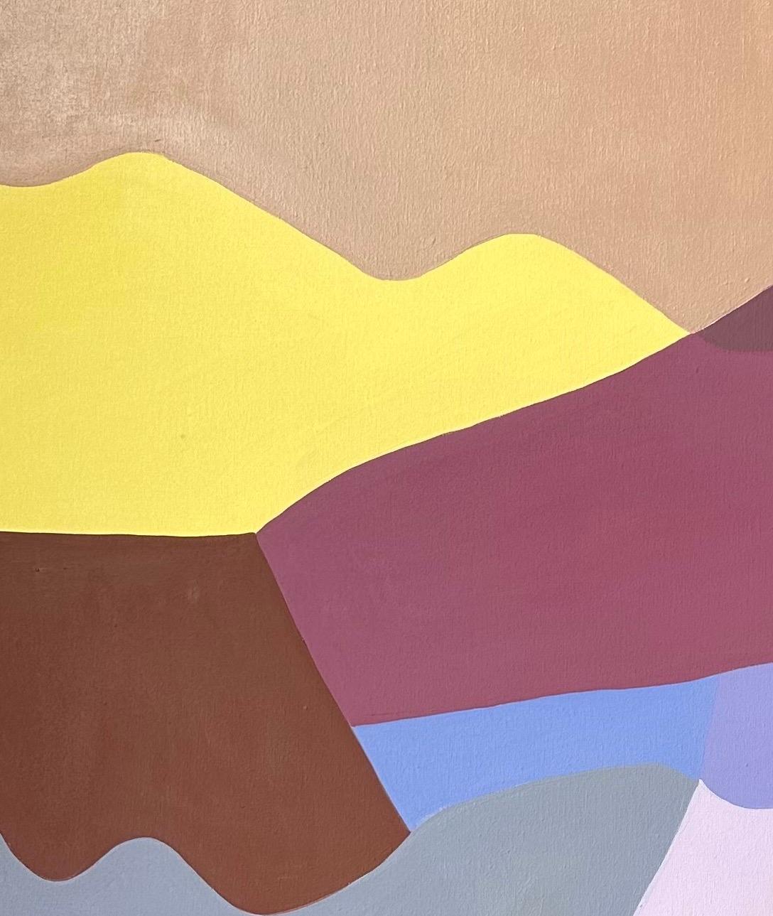 Ese dia fuimos a la plage. - Marron Landscape Painting par Trucco Florencia