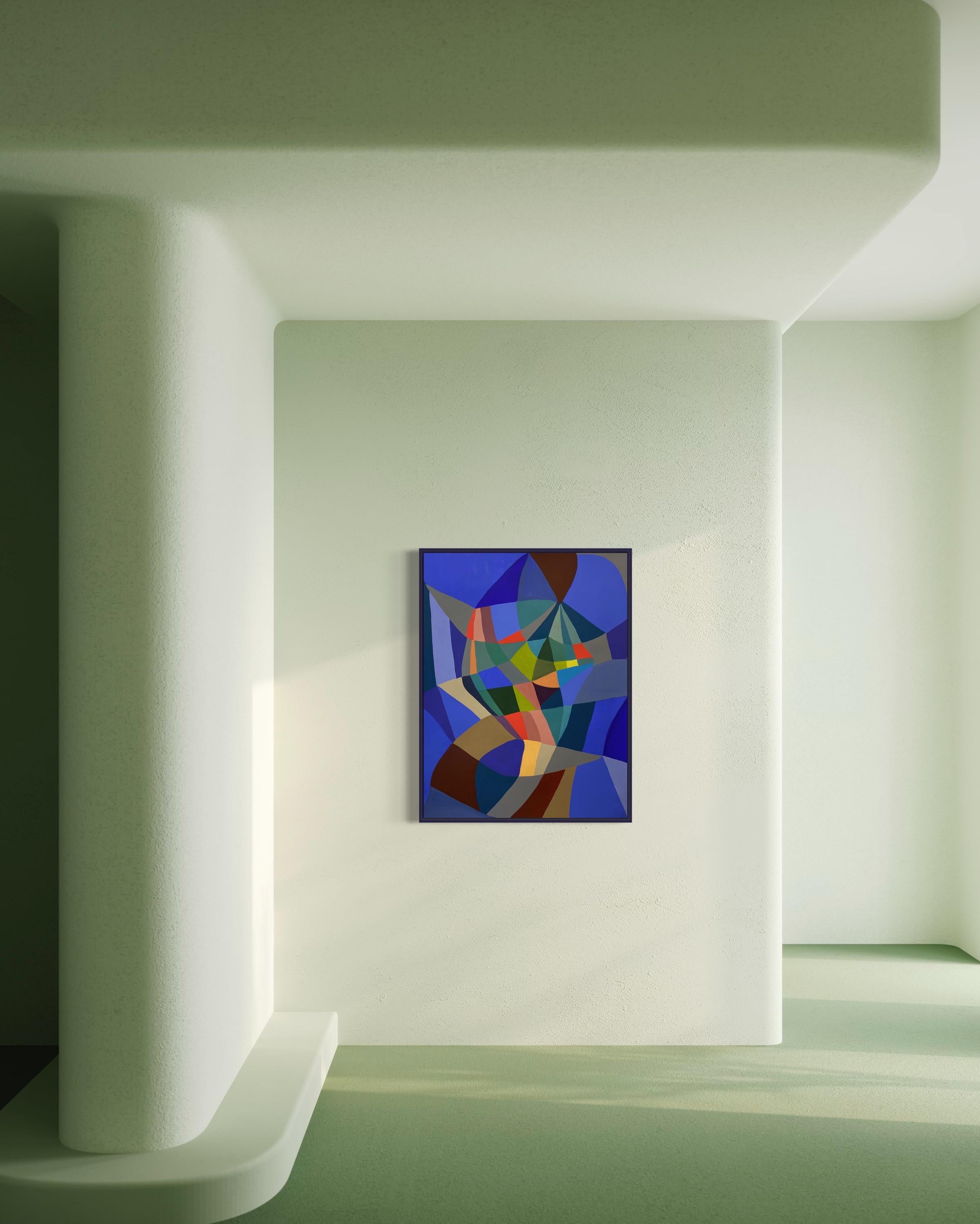 Homenaje a Paul Klee, 2022 (Blau), Abstract Painting, von Trucco Florencia