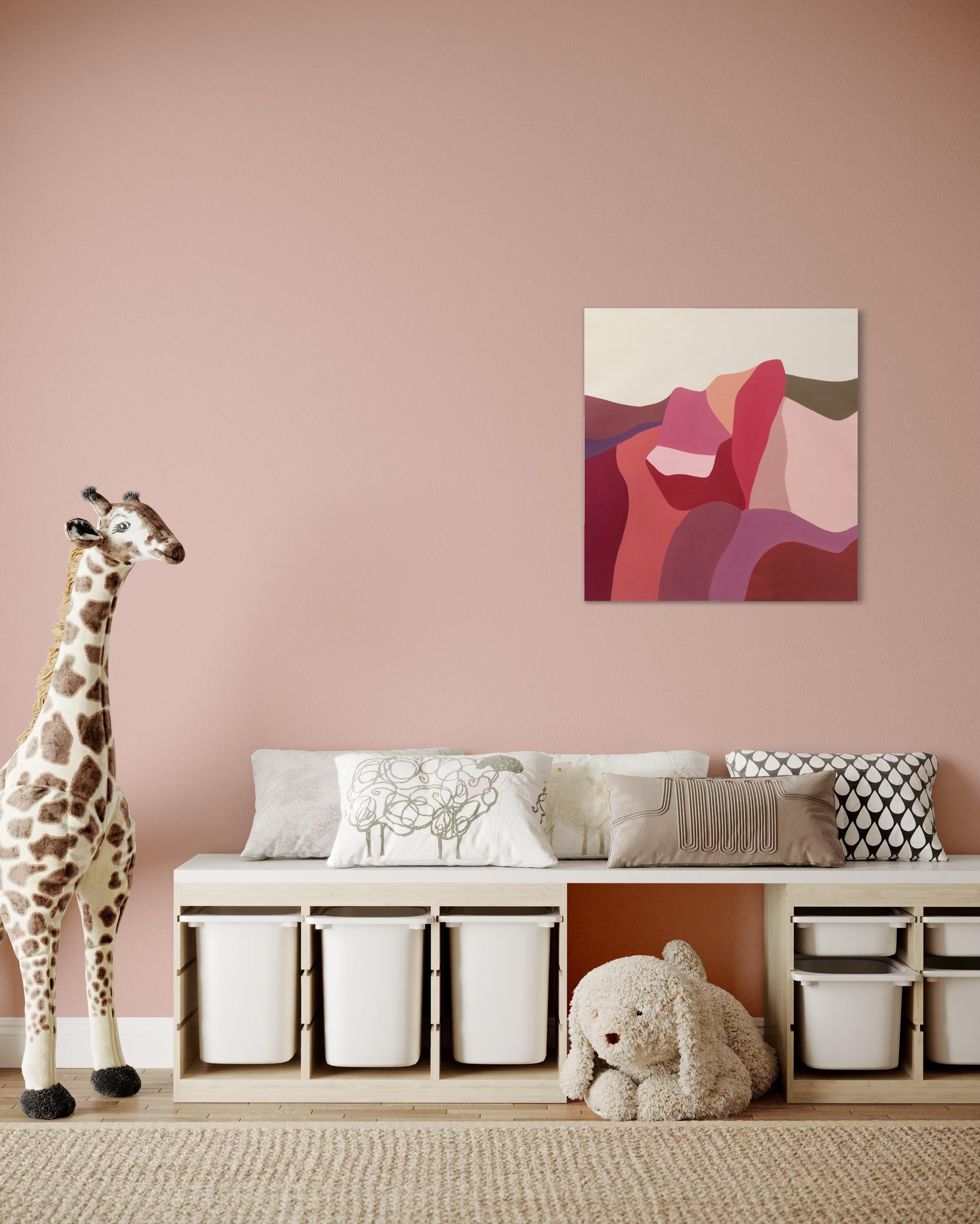 Paisajes Interiores, Rosa. 2023. Abstract, Oil on canvas - Painting by Trucco Florencia