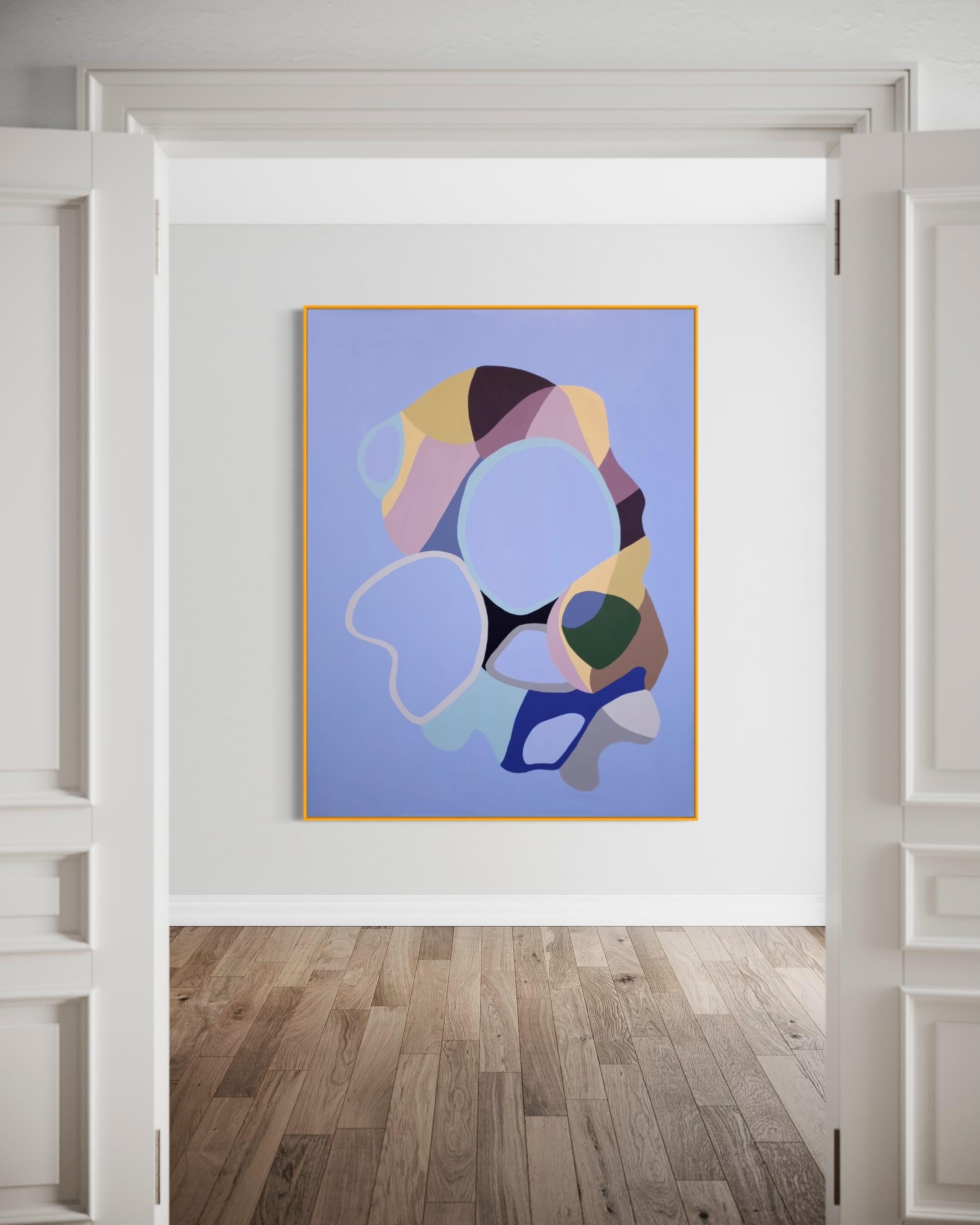 S/T. Serie Criaturas. 2022. Hellblauer Hintergrund. Großes Format – Painting von Trucco Florencia