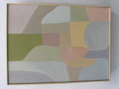 Serie Pequeñas Vibraciones # 151 Minimalist Color Study on Canvas