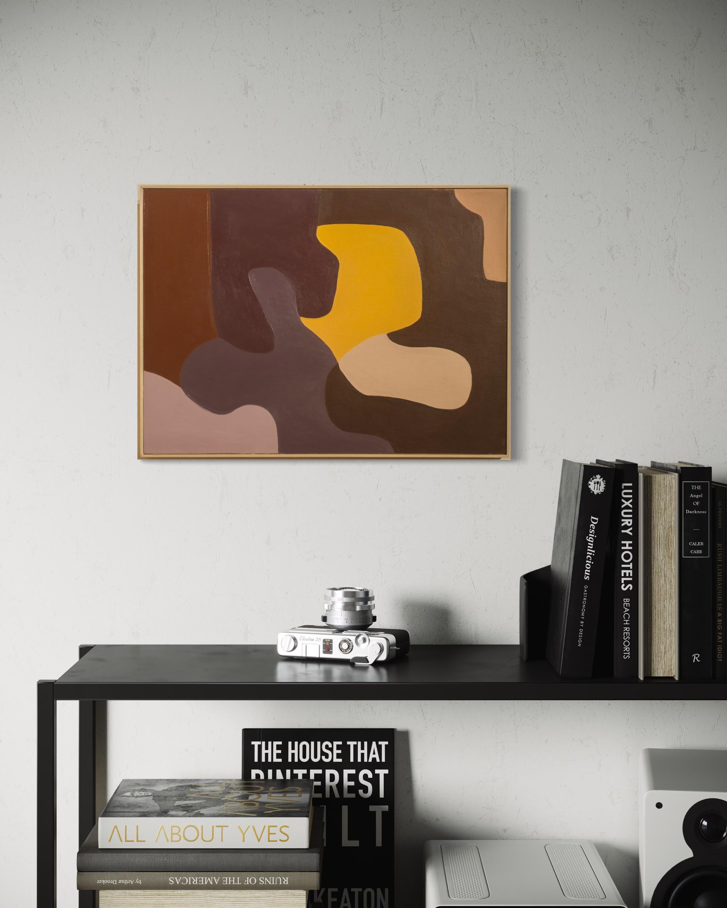 Untitled 2024. Warm tones. Contemporary artwork. Framed. For Sale 2