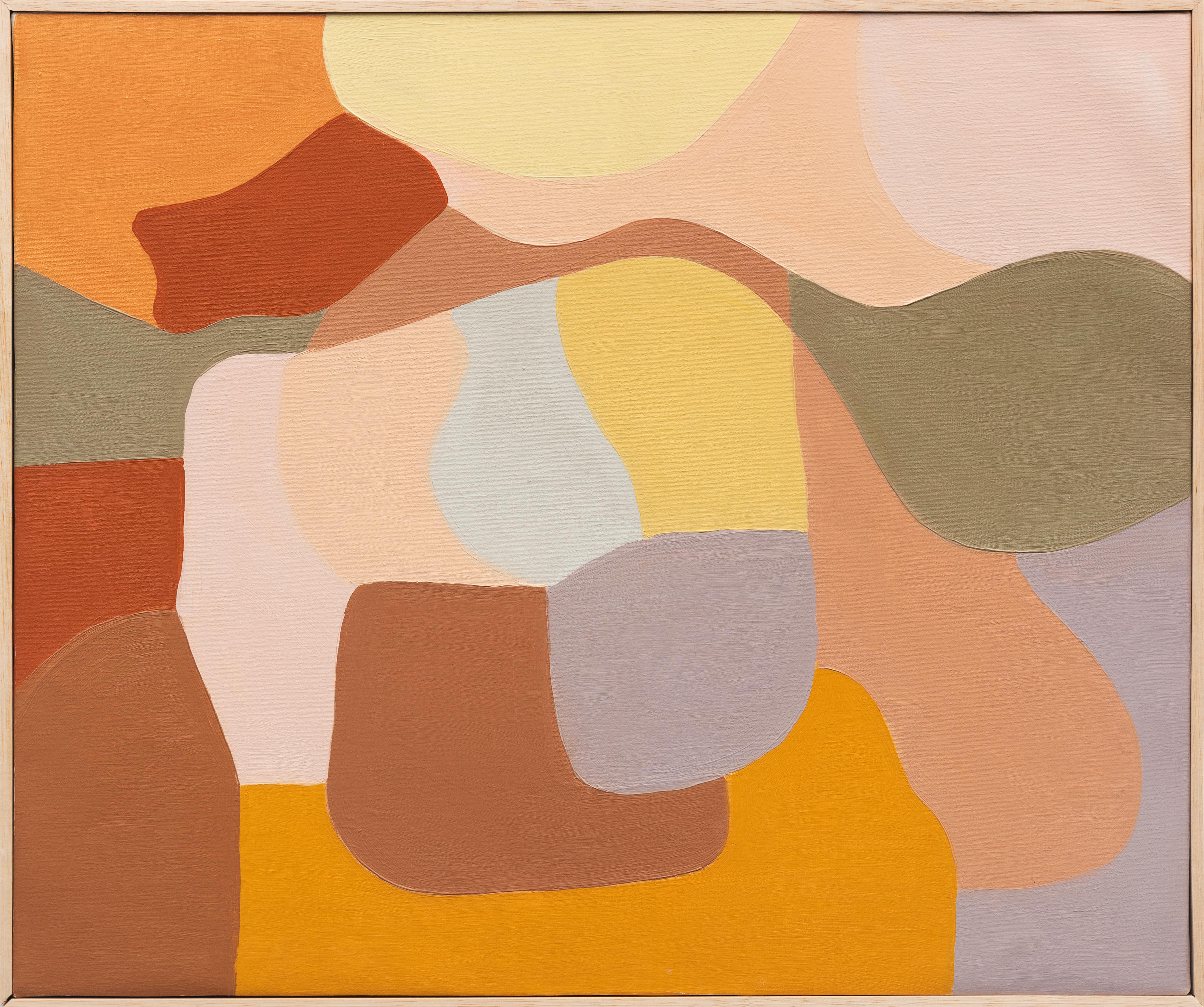 Abstract Painting di Trucco Florencia - Senza titolo 2024. Toni caldi. Opere d'arte contemporanea. Incorniciato.