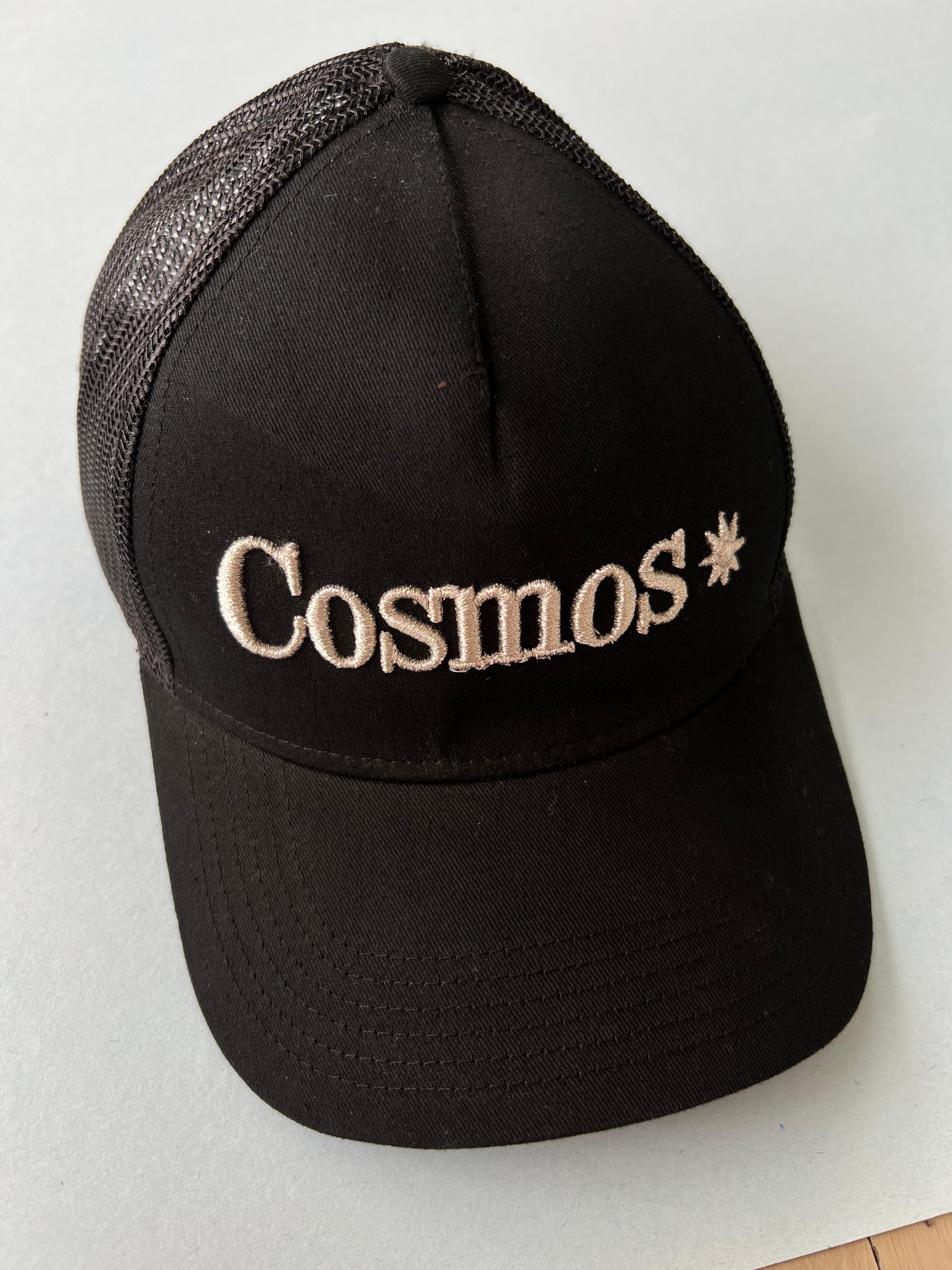 Trucker Hat Black Cosmos Silver Lurex Embroidery J Dauphin 3