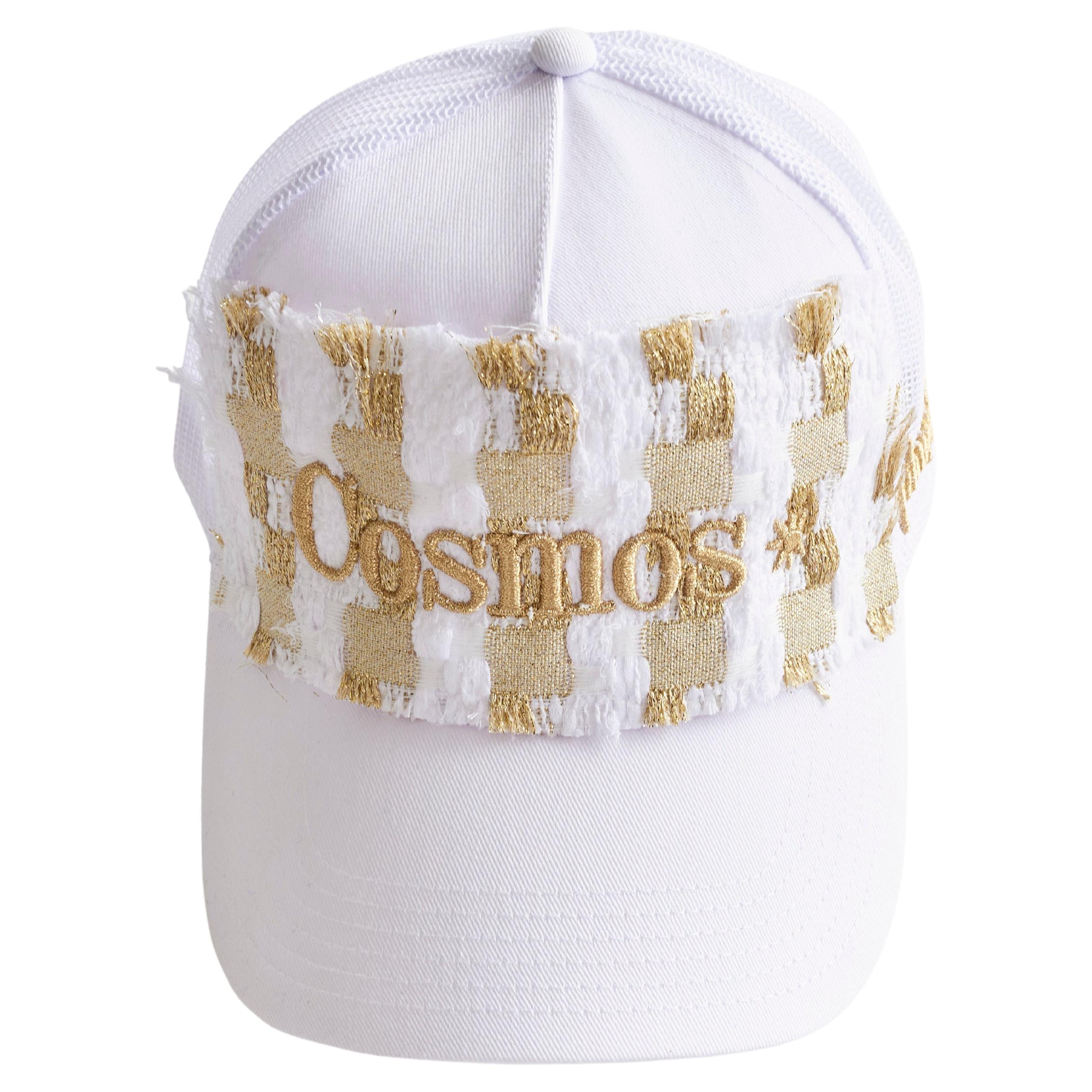 Brand: J Dauphin
White Cosmos Gold White Lurex Tweed Trucker Hat 

Embroidery Made in LA

Express a hybrid of easy-luxe and bourgeoisie jet-set look. Effortless and versatile, elegant and classy they bring an allure of unexpected outside-the-box