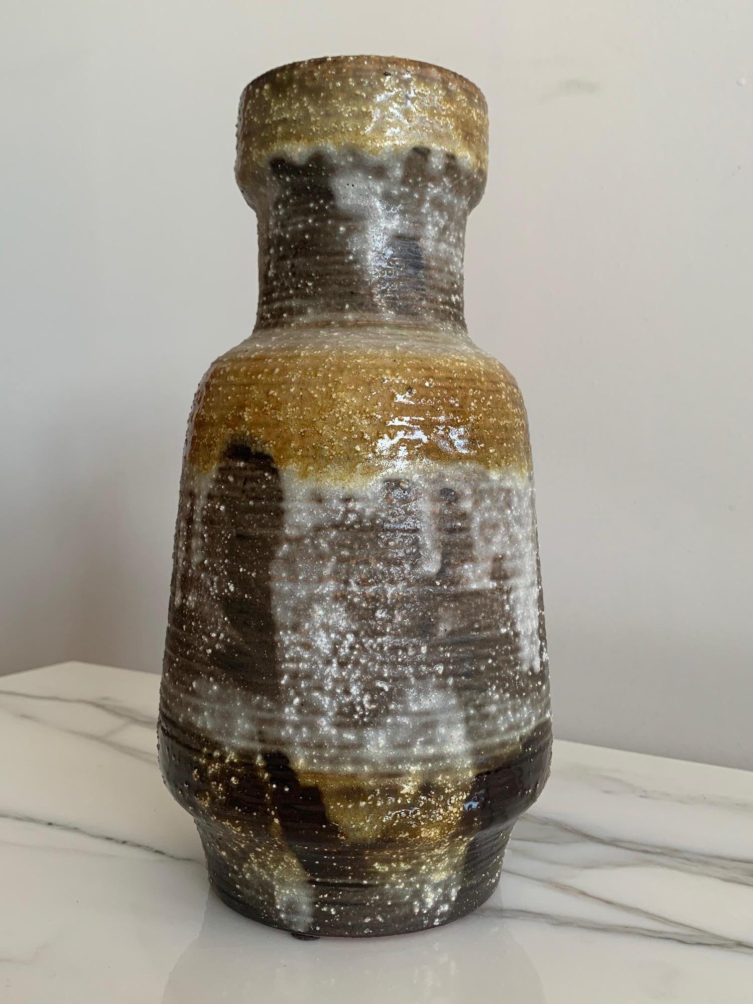 Mid-Century Modern Trude Carstens Ceramic Vase, West Germany, circa 1960 For Sale