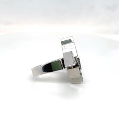 Trudel 18 Karat White Gold and Diamonds Modernist Cocktail Ring