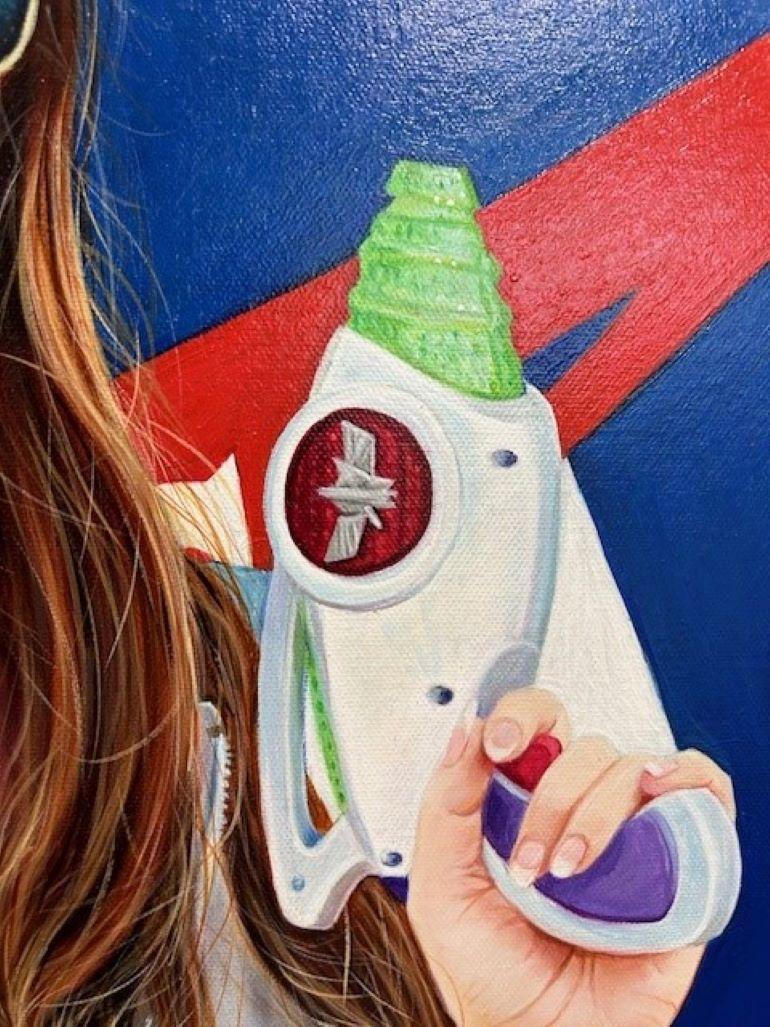 Starship Trouper - Contemporain Painting par Trudy Good