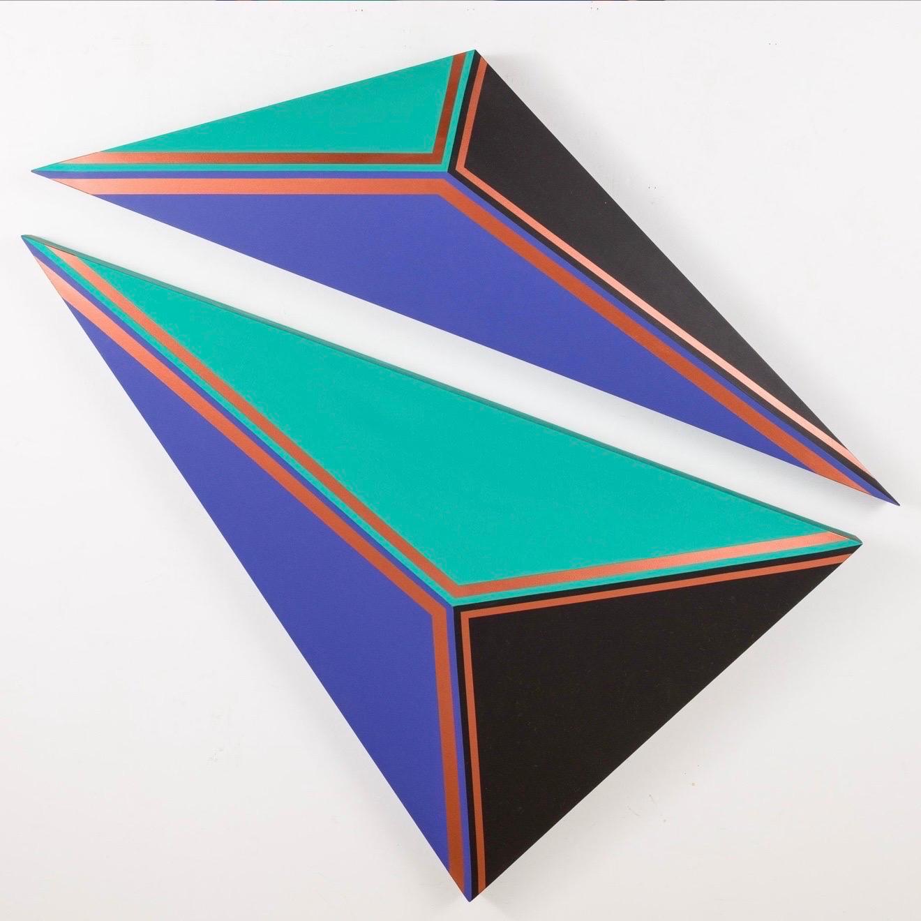 Trudy Gordon (Gelistete Künstlerin), Mardi Gras, Acrylgemälde Diptychon, 1992 (amerikanisch) im Angebot