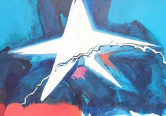 "Texas Flag" Series #11 Red, White, and Blue Abstract Painting