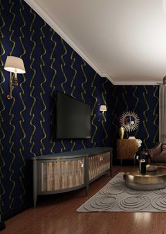 True Love Isn’t Hearts and Flowers Wallpaper Blu Notte by Magnus Gjoen