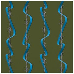 True Love Isn’t Hearts and Flowers Wallpaper Verde Oliva by Magnus Gjoen