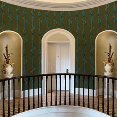 True Love Isn’t Hearts and Flowers Wallpaper Verde Oliva by Magnus Gjoen