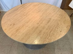 True Mid-Century Modern Marble Top Tulip Dining Table Saarinen Style