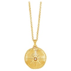 True North Relicario De Diamantes En Oro Vermeil De 18 Quilates
