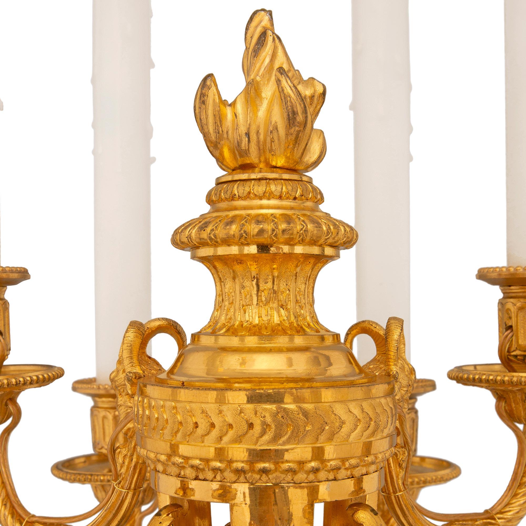 True Pair of French 19th Century Belle Époque Period Ormolu Candelabra Lamps For Sale 1