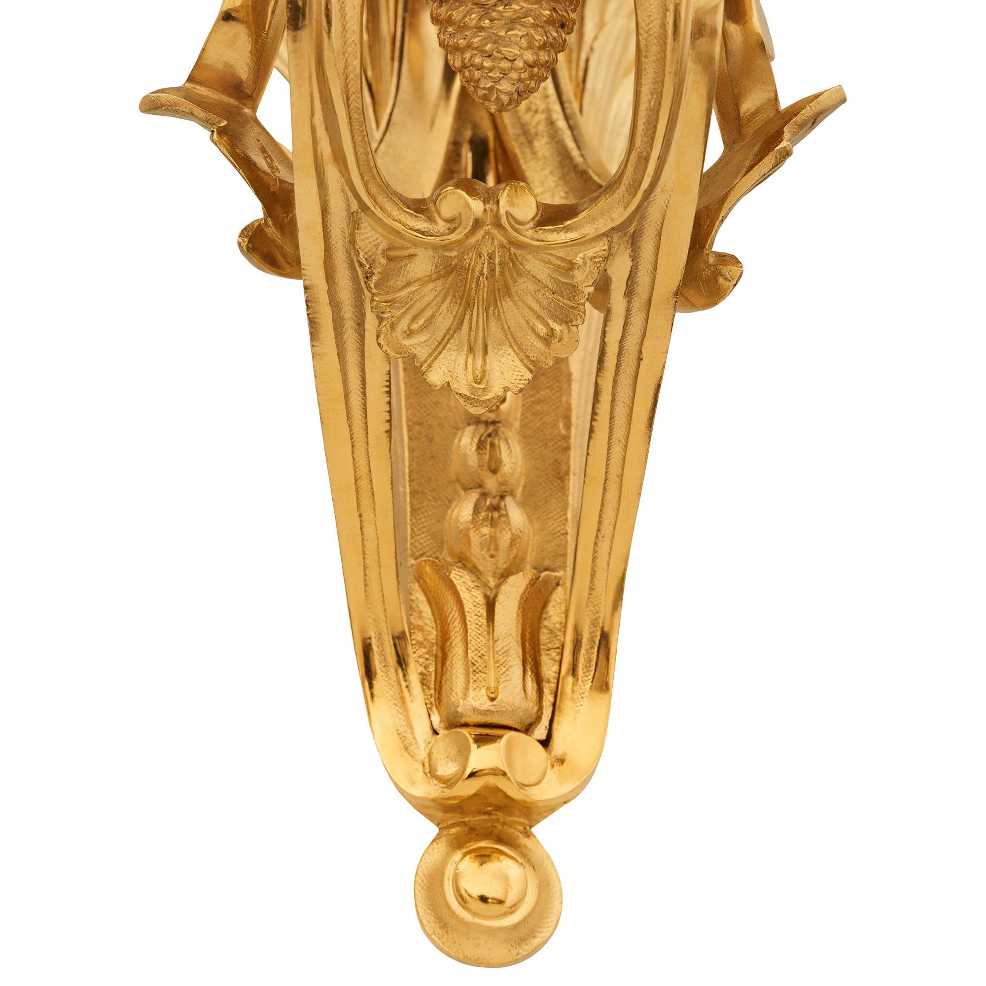 true pair of French 19th century Louis XVI Bronze and Ormolu Cherub wall decor For Sale 7