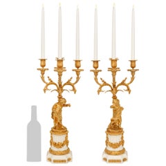 Trueing Paar französische Kandelaber aus Ormolu und Marmor aus dem 19.