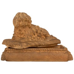 Paire véritable de boîtes de conserve Louis XVI du 19ème siècle en terre cuite