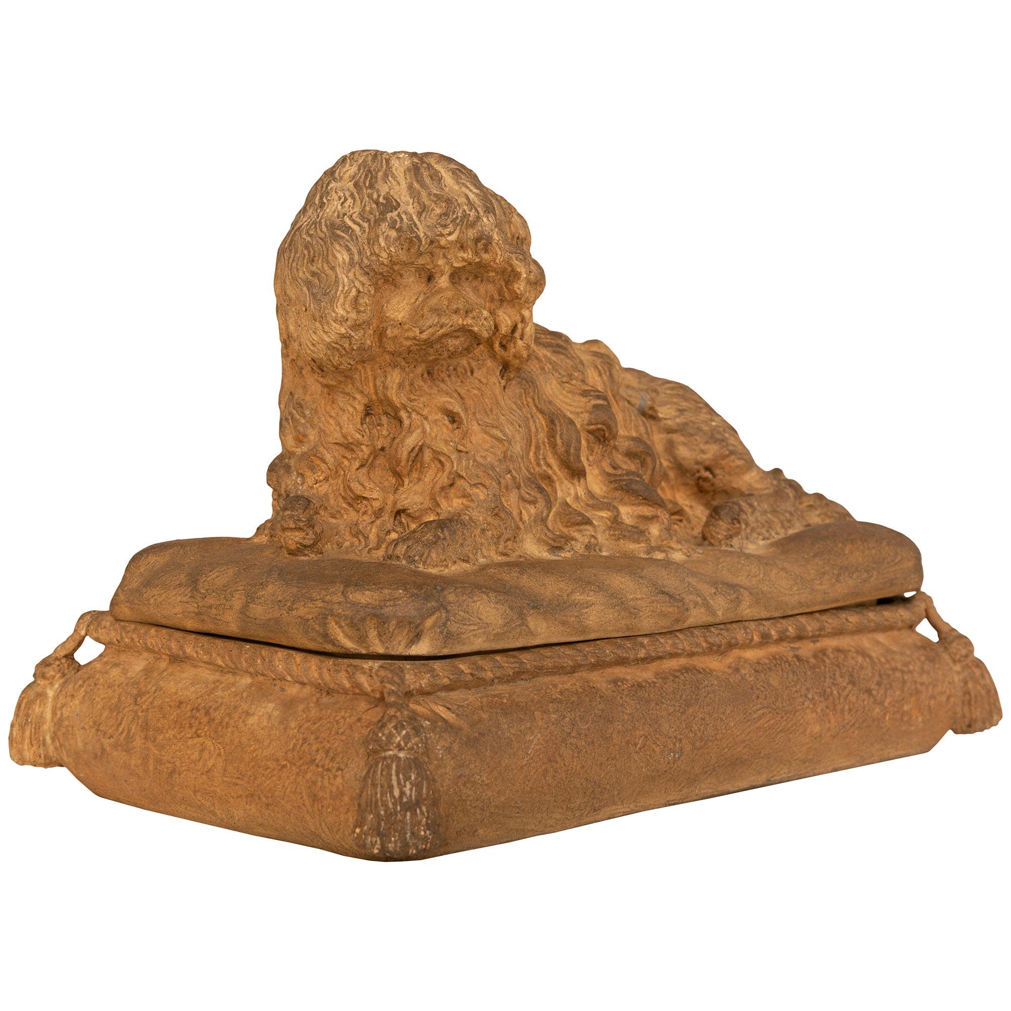 Terracotta True Pair Of French 19th Century Louis XVI St. Terra Cotta Keepsake Boxes For Sale