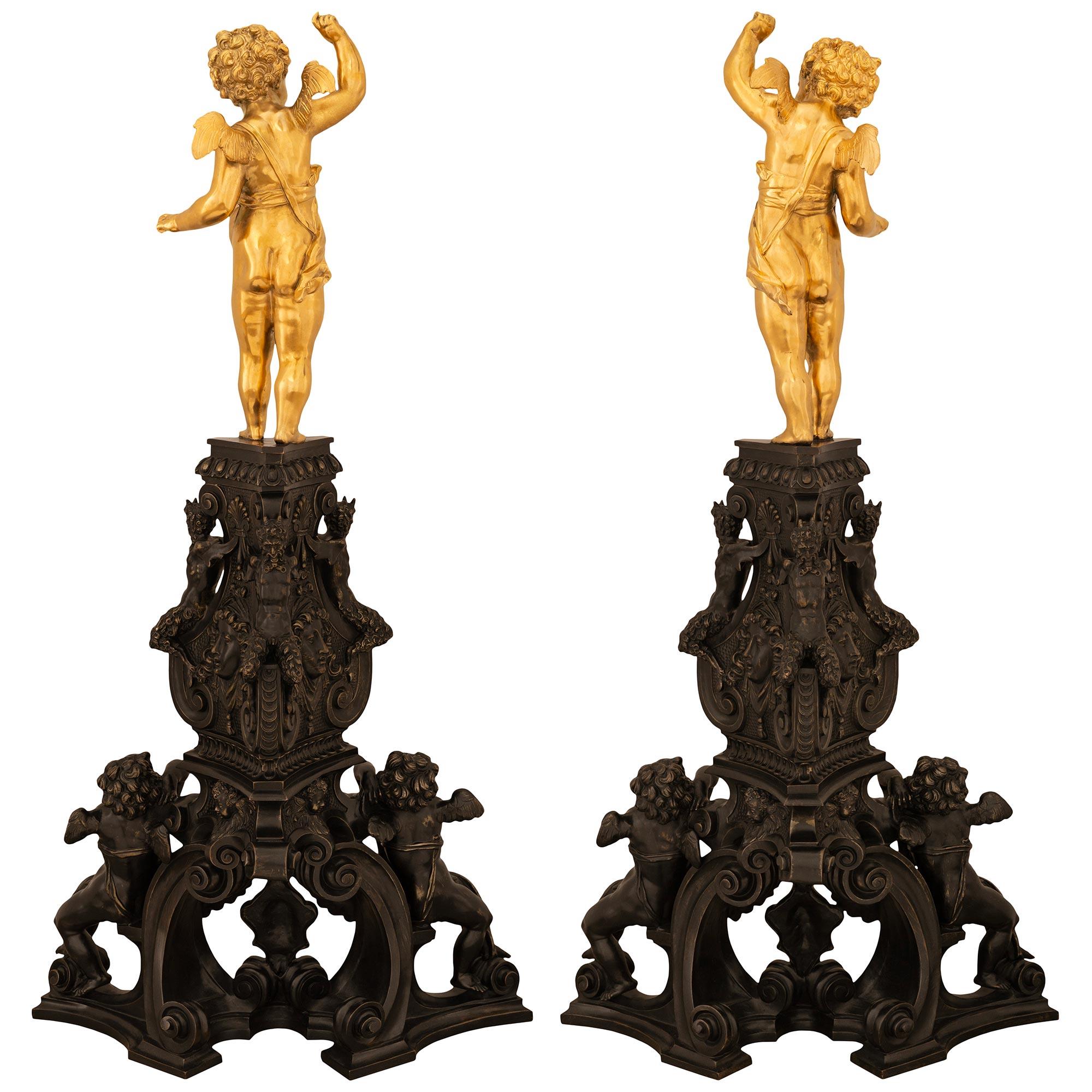 Coppia di Androni francesi del XIX secolo, periodo Napoleone III, in bronzo e ormolano in vendita 5