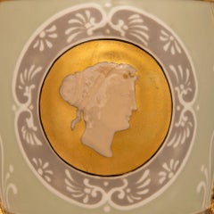 True Pair Of French 19th Century Neo-Classical St. Celadon And Ormolu Lamps