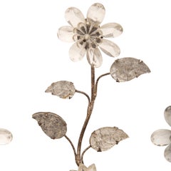 Paire de véritables appliques françaises Louis XVI en cristal de roche du début du siècle