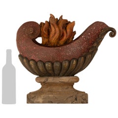 True Pair Of Italian 18th Century Baroque St. Faux Painted Porphyry Wall Decor