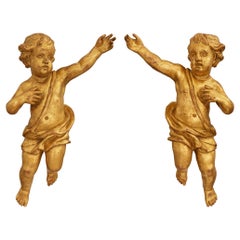 Trueing Paar Italienisch 18. Jahrhundert Barock st. Giltwood Wanddekor