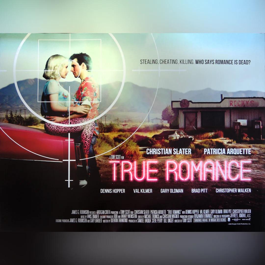 True Romance (2021er)
Original British Quad (30 X 40 Zoll)

Britisches 30 x 40-Zoll Park Circus 2021 Re-Release Kino-Vierfachplakat für Tony Scotts Kultklassiker True Romance von 1993, basierend auf Quentin Tarantinos Original-Drehbuch für