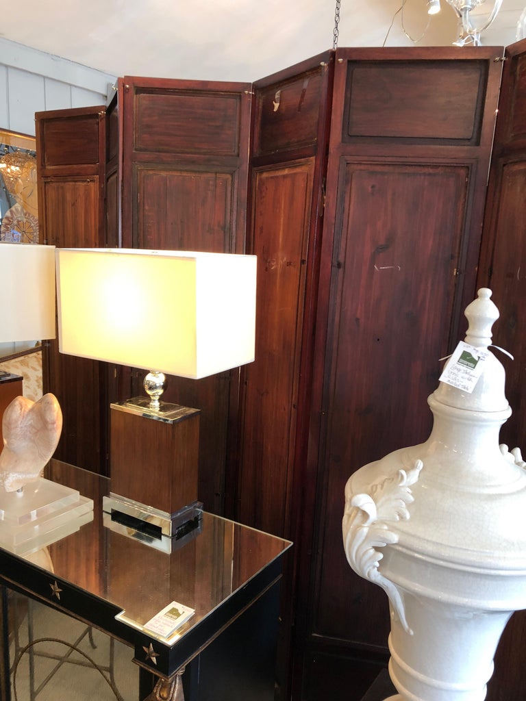 Truly Magnificent Large Carved Wood Hong Kong Screen with Paintings on