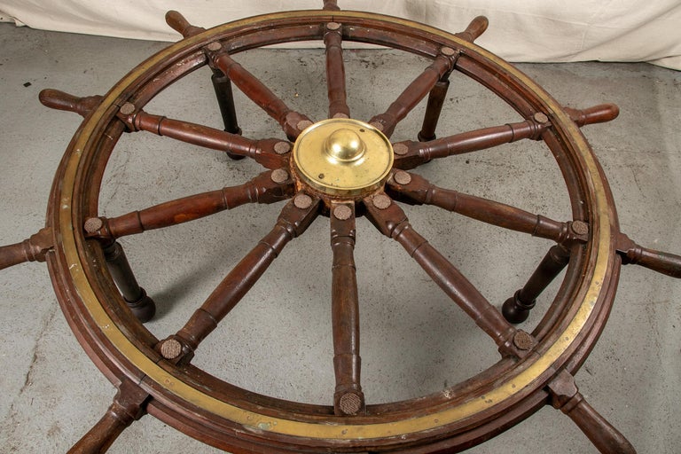 Truly Massive Antique Ship's Wheel Table at 1stDibs