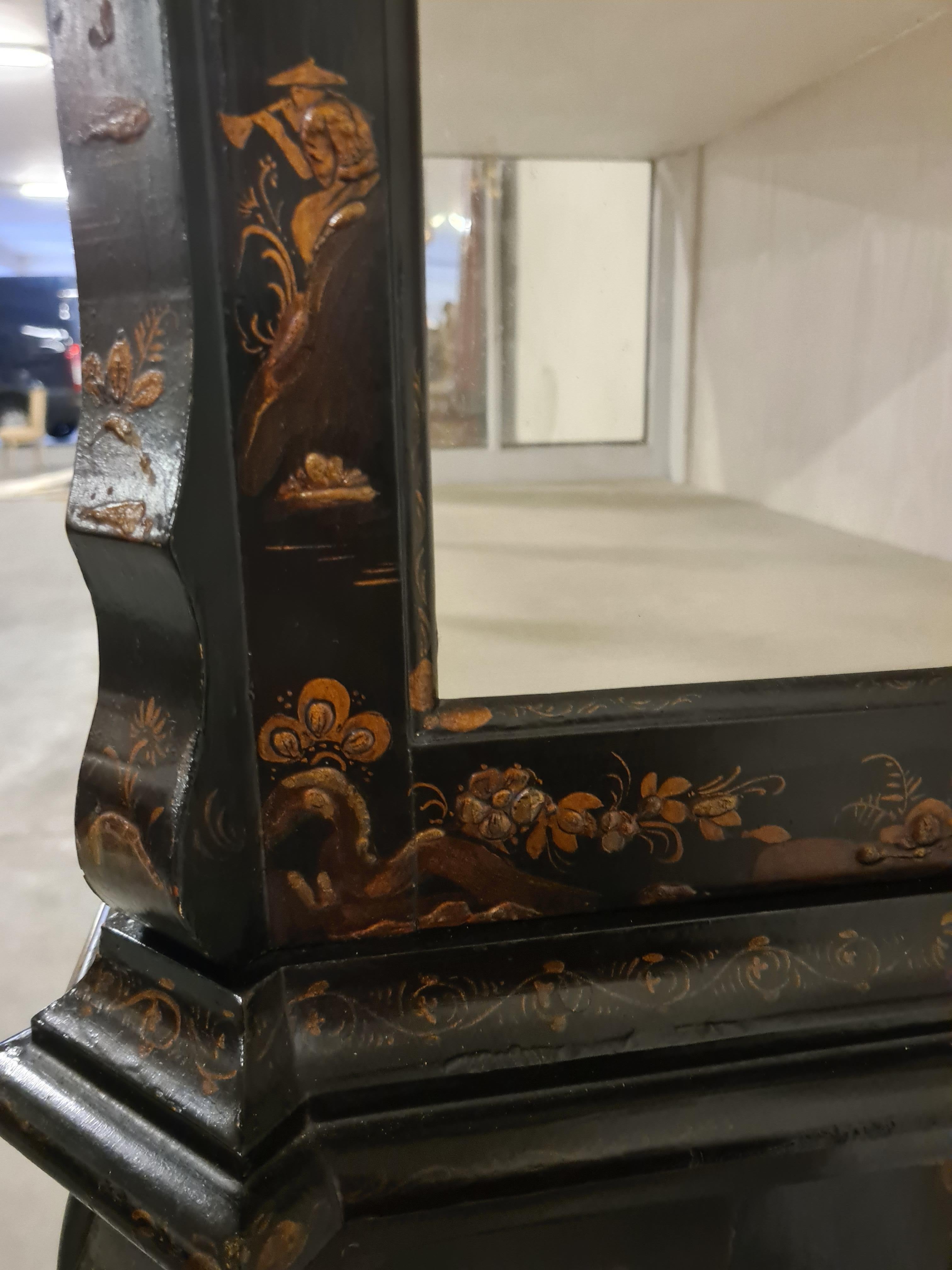 Trumeau holandés de Chinoiserie de doble cuerpo en venta 6