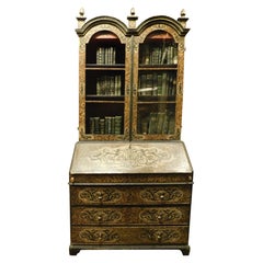 Trumeau, double body in lacquered and richly painted wood, Sicily Italy