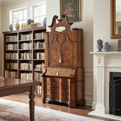 Original Italian Lombard trumeau in walnut, 19th century, northern Italy