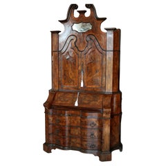 Original Italian Lombard trumeau in walnut, 19th century, northern Italy