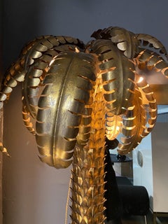 Trumeau Mirror with 2 Palm Tree Sconces, 1990