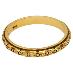 Trumpet & Horn 18k yellow gold band