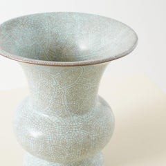 Trumpet-Shaped Celadon Vase with Crackle Glaze