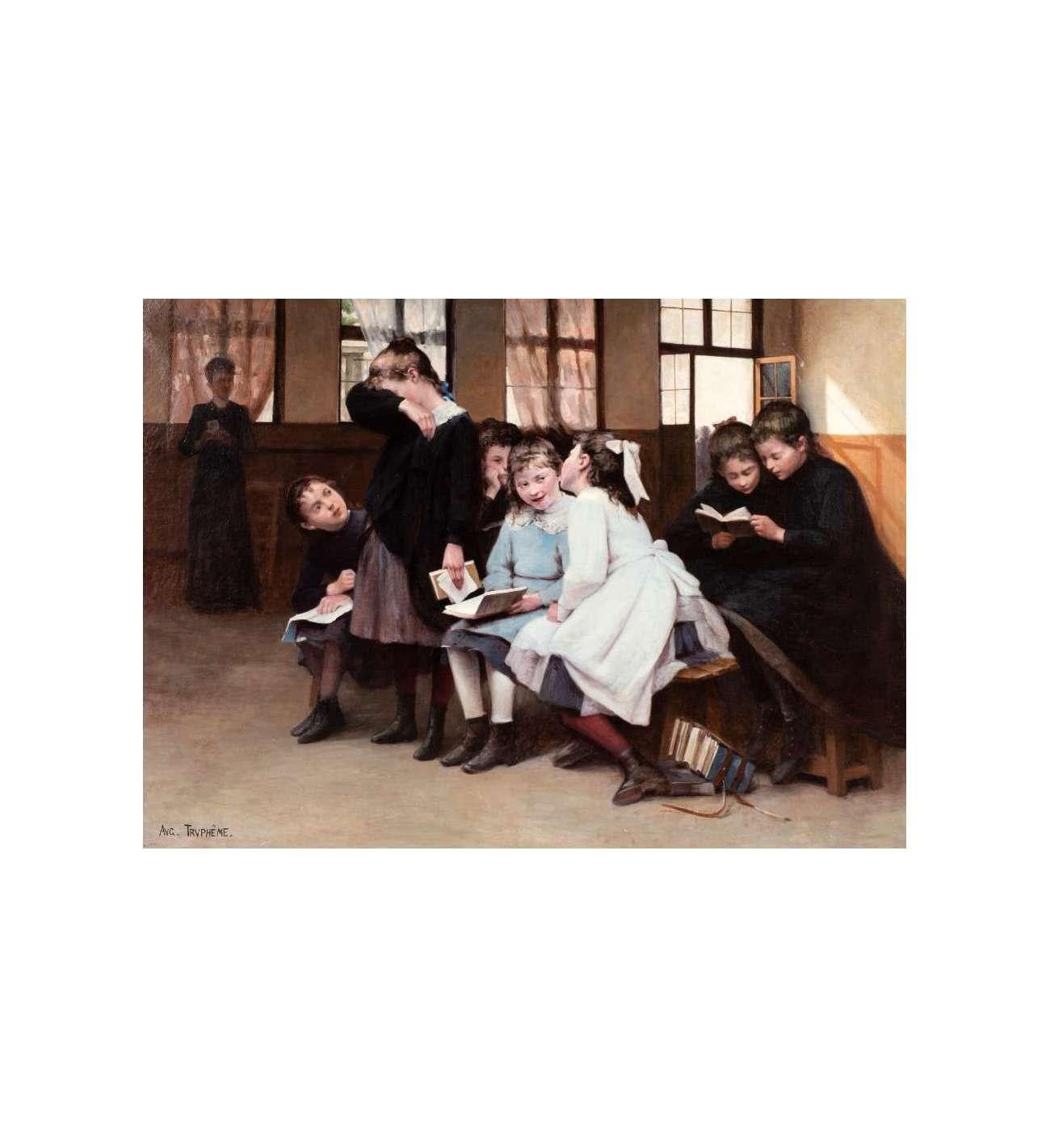 Huile sur toile originale de Trumphème Auguste (1836-1898), Heldly en vente 1