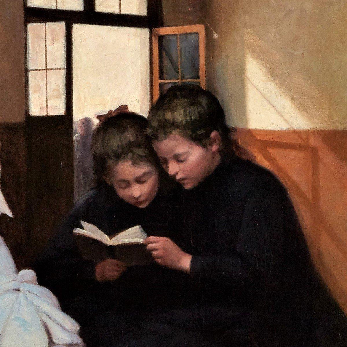 Huile sur toile originale de Trumphème Auguste (1836-1898), Heldly en vente 3