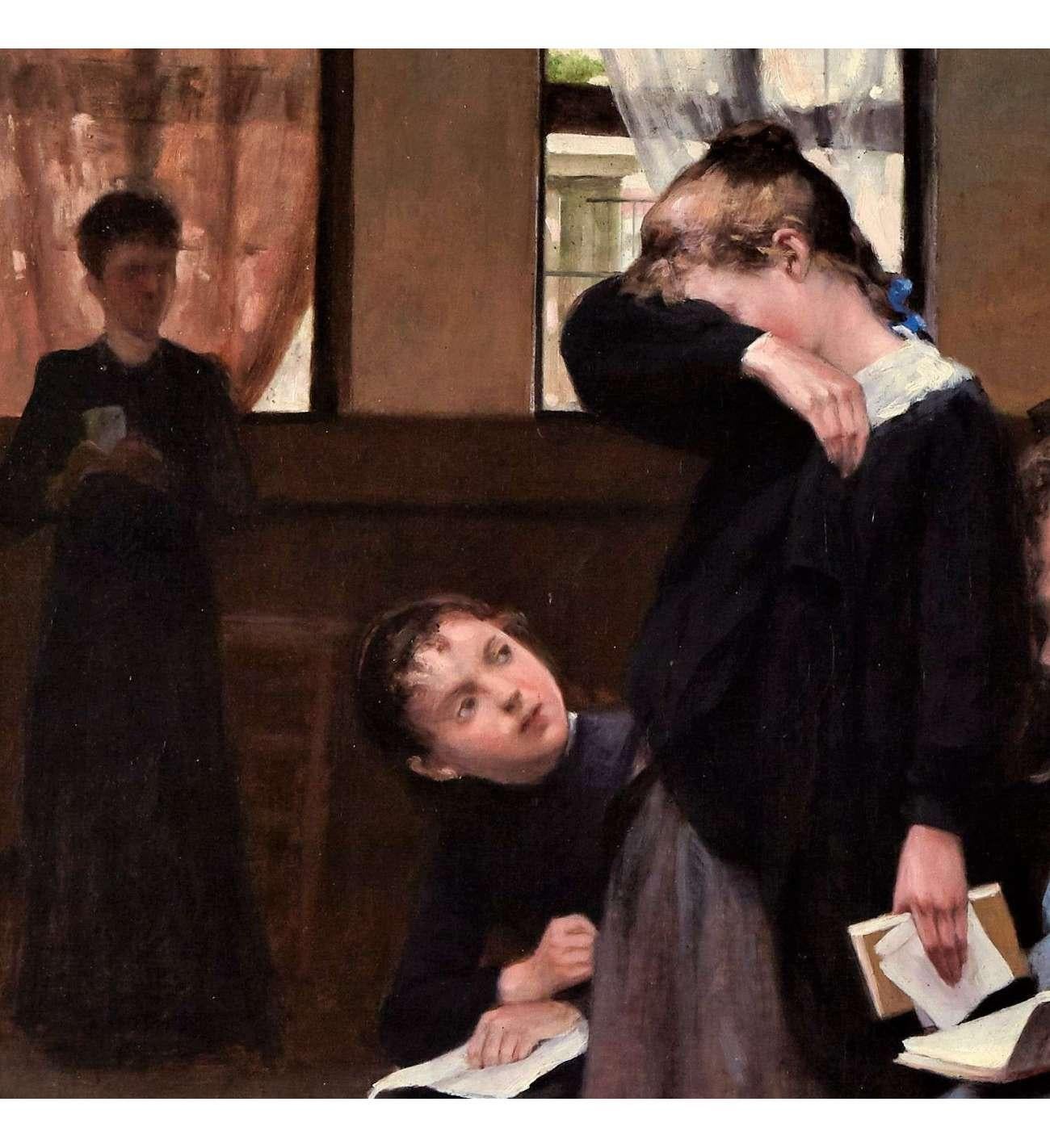 Huile sur toile originale de Trumphème Auguste (1836-1898), Heldly en vente 4
